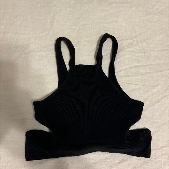 Free People Beach Black Cropped Tank XS - Picture 1 of 5